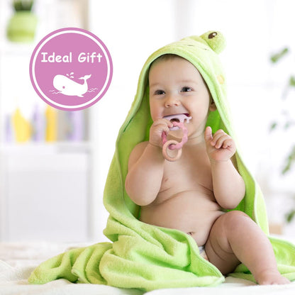 Vicloon Beißring für Babys, Beißring Spielzeug aus Silikon und Holzringe, Baby Zahnungshilfe BPA-frei, Schmerzlindernde Zahnen Nursing Zubehör für ab 3 Monaten Babys(Wal Blau)