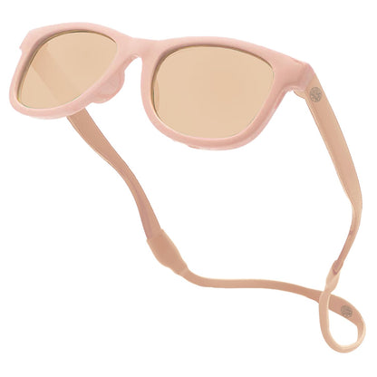 Polarized Baby Sunglasses with Strap - Unbreakable Flexible Toddler Sunglasses for Toddlers Newborn 0-24 Months