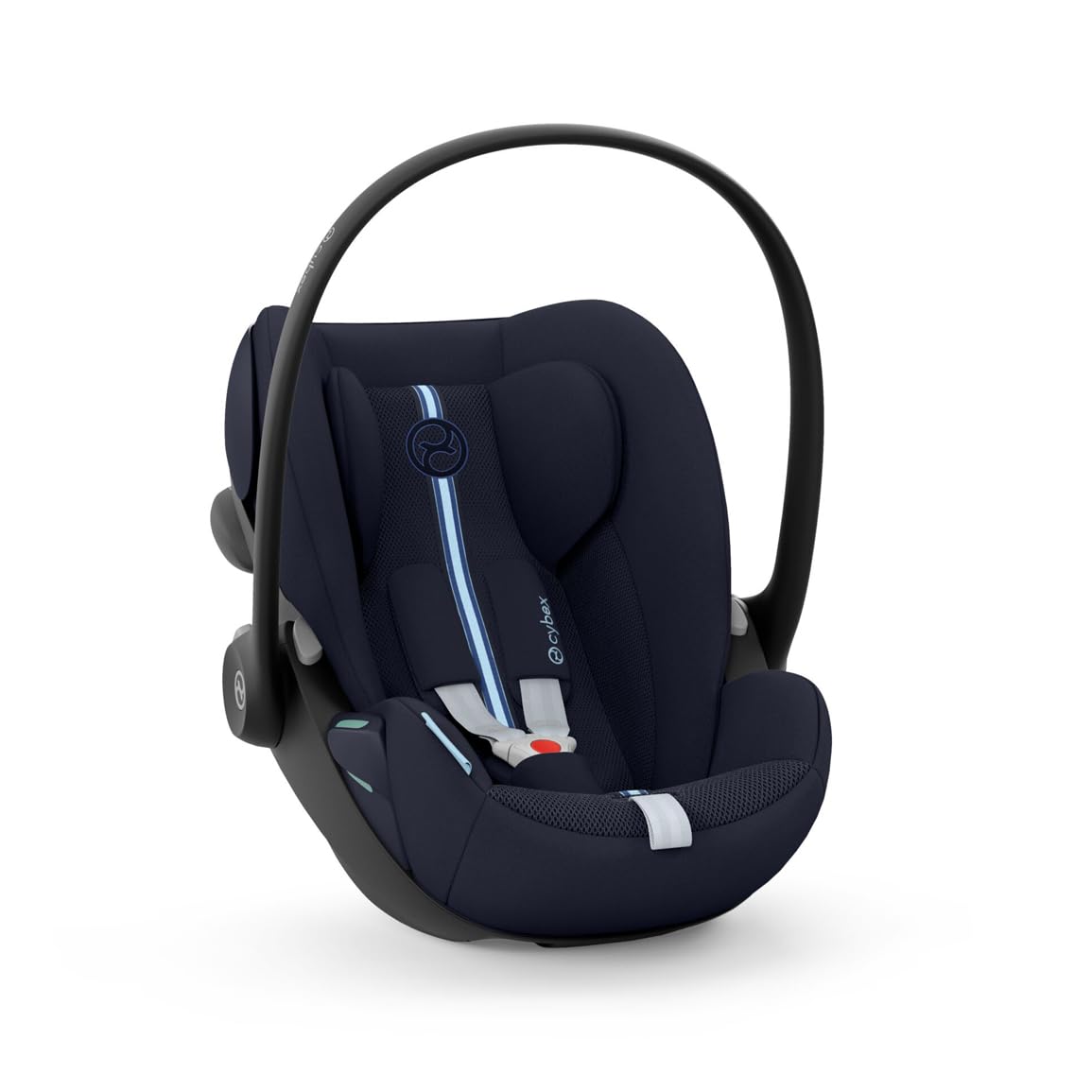 CYBEX Gold Babyschale Cloud G i-Size Comfort, Inkl. Neugeboreneneinlage, Ab Geburt bis ca. 24 Monate, Für Kinder ab 40 cm bis 87 cm, Max. 13 kg, Moon Black