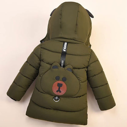 Sxshun Boy's Winter Jacket with Removable Hood Thickened Outdoor Jacket Winter Coat Down Jacket