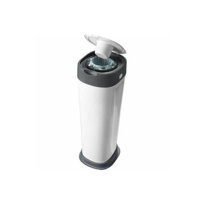 Tommee Tippee Twist & Click Nappy Bin XL, Holds up to 60 Nappies, 76 cm High, Environmentally Friendly System with 1 Refill Cassette with Sustainably Covered Antibacterial Greenfilm