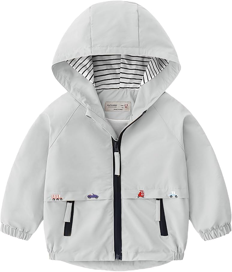 Volunboy Baby Kapuzen Jackets, Jungen Langarm Winddicht Mantel Cartoon Aufdruck Jacken