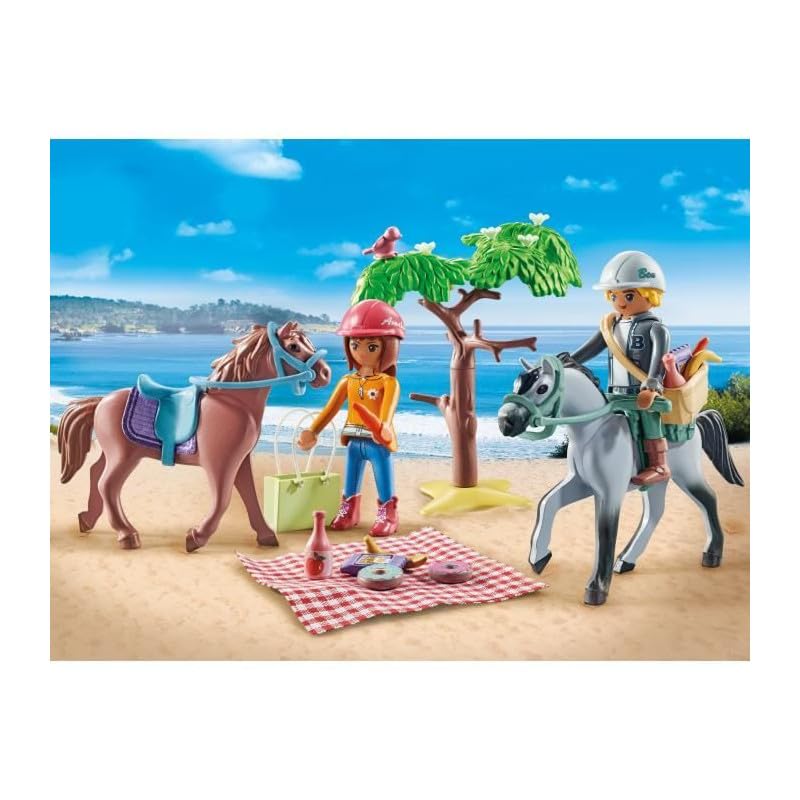 PLAYMOBIL Horses of Waterfall 71496 Pony Carriage, Magical Trip with the Pony, Exciting Adventures at the Waterfall Ranch, Detailed Toy for Children from 4 Years