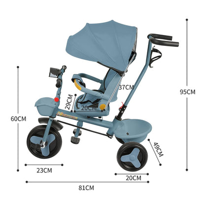 Buggy für Babys, ultraleicht, kompakt, faltbar und neigbar, von Geburt bis 25 kg, mit Trolley-System, Regenschutz inklusive, ausziehbarer Haube, C-schwarz