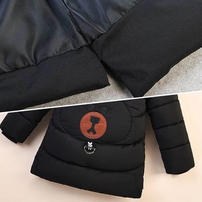 Sxshun Boy's Winter Jacket with Removable Hood Thickened Outdoor Jacket Winter Coat Down Jacket
