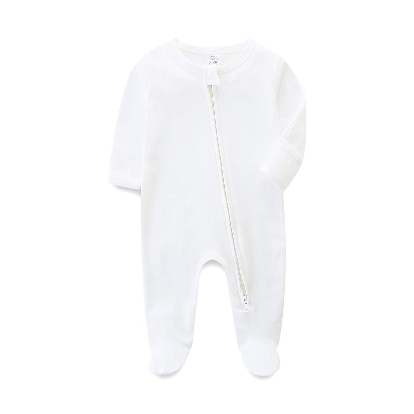Baby Schlafanzug, Baby Strampler, Neugeborene Strampler Doppelreißverschluss, Baumwolle Langarm Schlafanzug Neugeborene, Schlafstrampler Pyjam Kleidung für Junge Mädchen 0-3 Monate