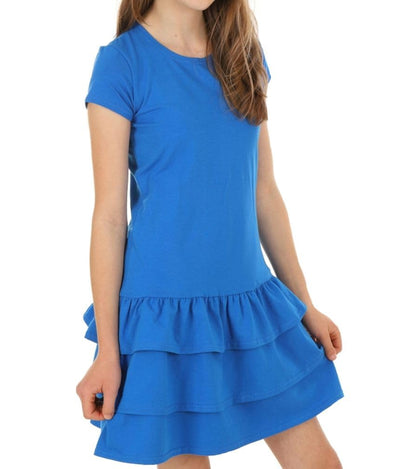 Dykmod Girls Dress Pleated Short Sleeve Long Sleeve Autumn Winter Dresses for Children Festive Winter Dress Flowers Spring Summer Made of Cotton 
