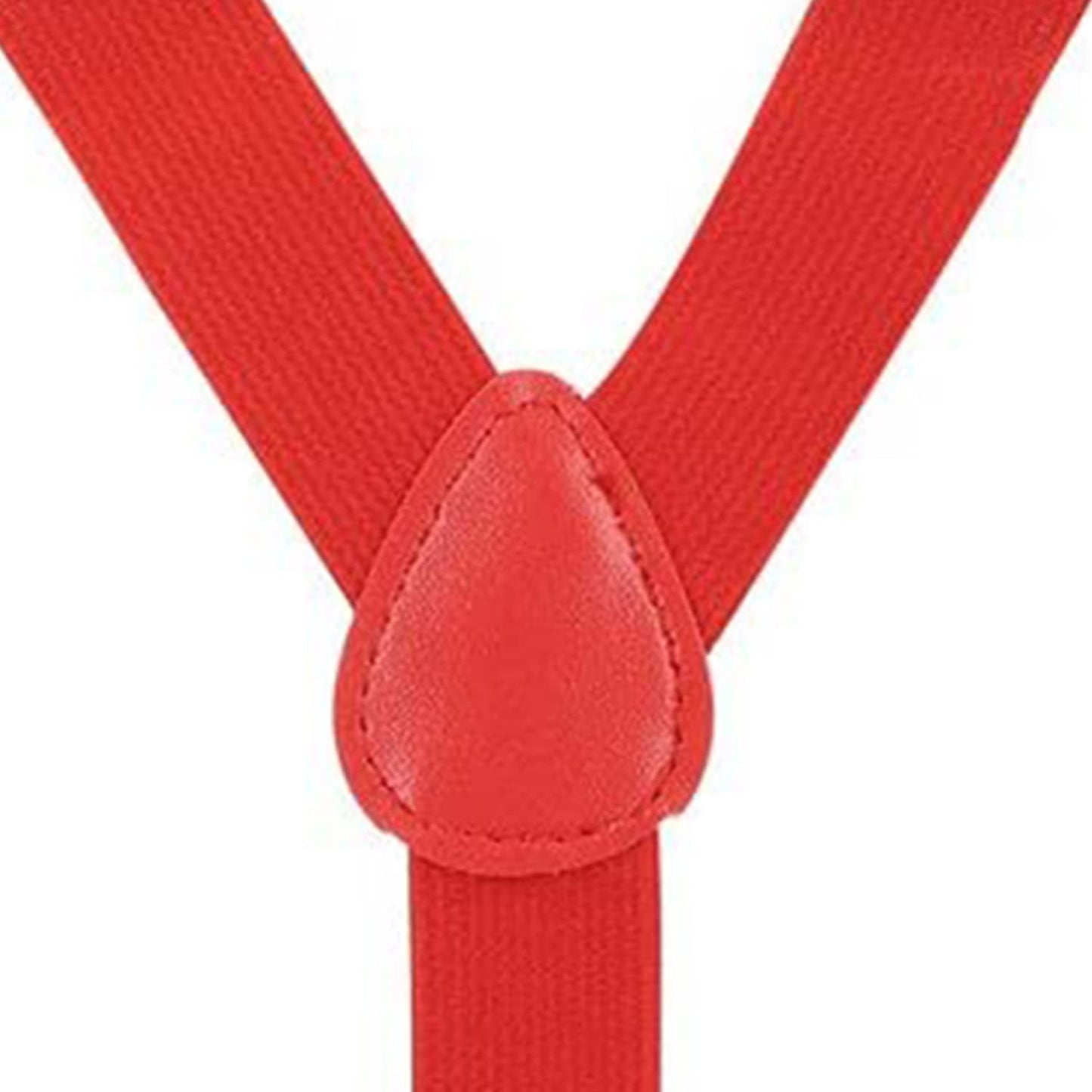 Unisex Jungen Mädchen Hosenträger mit drei Klammern in der Taille