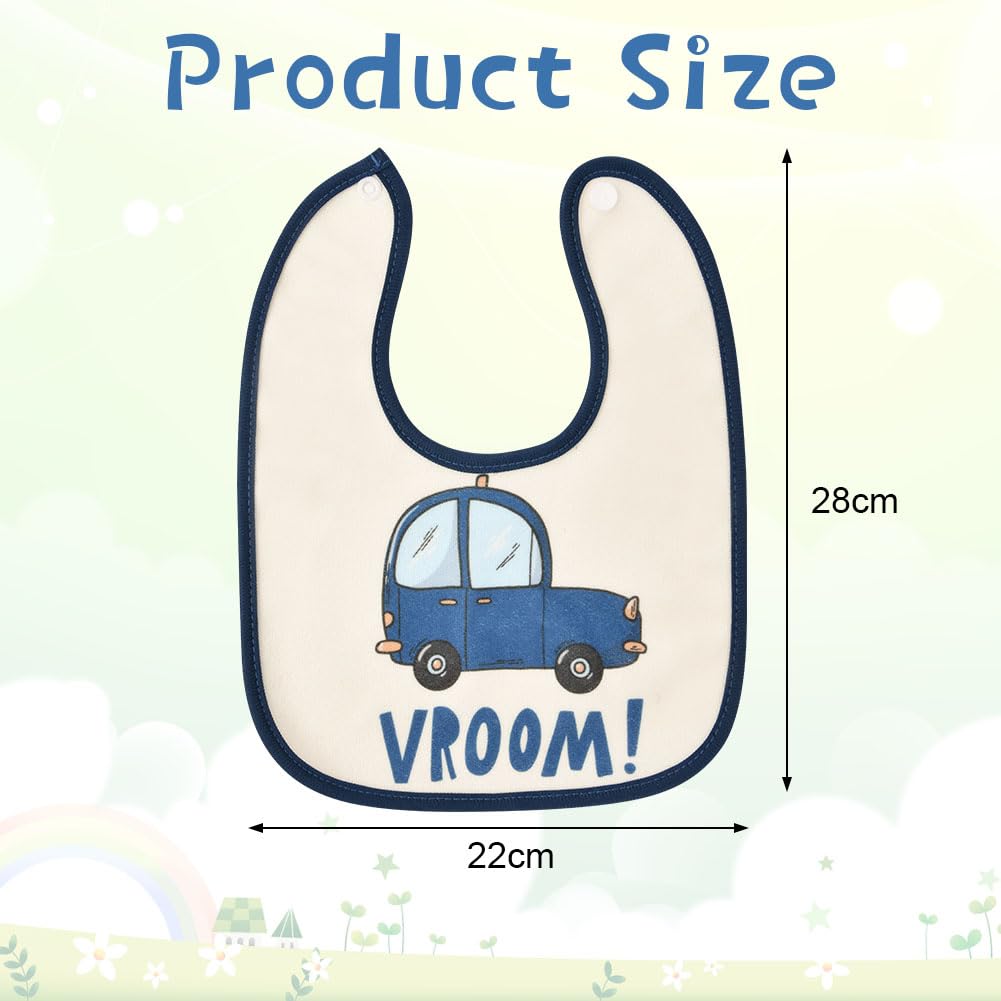 HOTUT Baby Bibs, 7 Pack Baby Water-Repellent Bibs, Soft and Absorbent Children's Bibs with Snap Fastener, Drool Bibs Burp Cloths Baby for Boys and Girls 