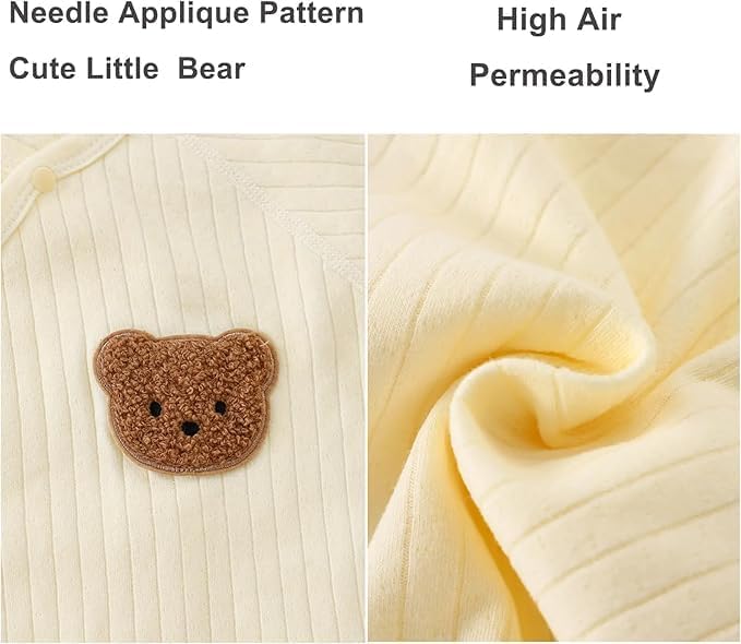 Babyfond 1 Pack Baby Bodysuit, Neugeborenes Baby warmer Baumwollbody mit Hut, 100% Baumwolle Kleinkind Homewear Verdickte Frühlings- und Herbstkleidung