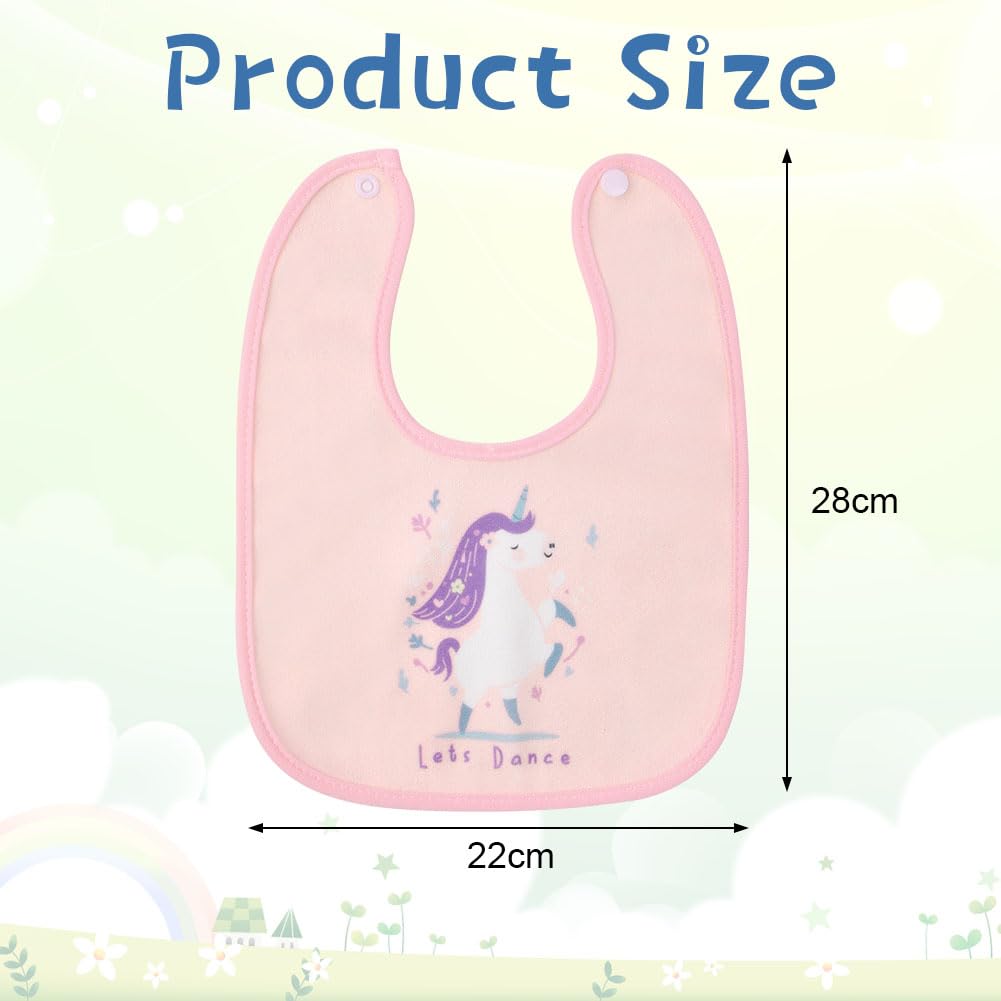 HOTUT Baby Bibs, 7 Pack Baby Water-Repellent Bibs, Soft and Absorbent Children's Bibs with Snap Fastener, Drool Bibs Burp Cloths Baby for Boys and Girls 