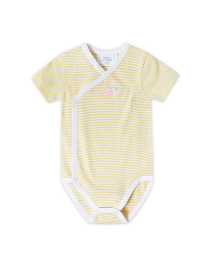 Stellou & friends Baby Body, 100% Bio-Baumwoll Wickelbody 3er MultiSet, kuschelweiche und hochwertige Kinder Kleidung für Jungs und Mädchen, Langarm & Kurzarm-body, OEKO-TEX 100 Zertifiziert