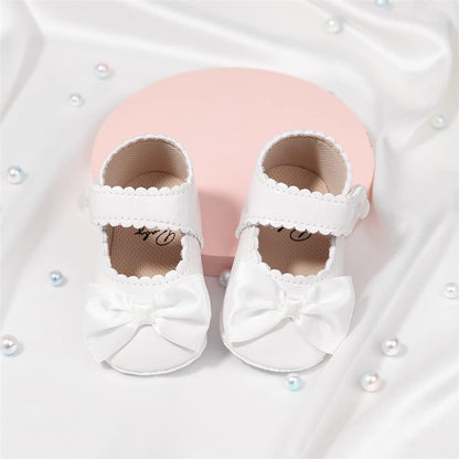 Sonsage Babyschuhe Mädchen Bowknot Mary Jane mit rutschfester Sohle für Hochzeiten und ersten Gehversuche