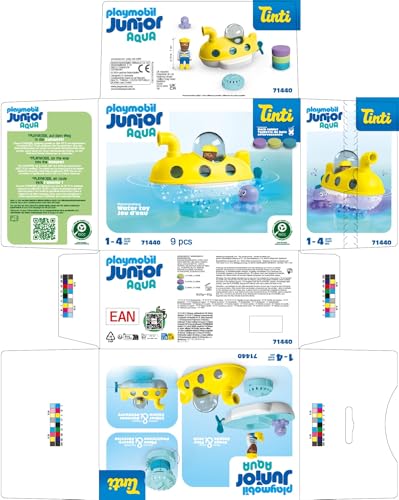 PLAYMOBIL Junior Aqua 71687 Bath Island with Water Slide Sustainable Toy for Children from 1 Year