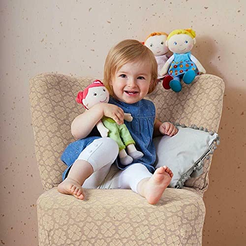 HABA Kuschelpuppe Roya – Weiche Stoffpuppe 25 cm, ideal für Babys und Kleinkinder – waschbar bei 30 °C, ab 6 Monaten – 1303730001