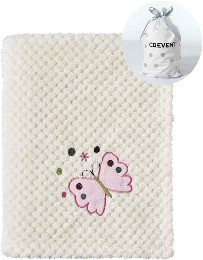 CREVENT Kleine Flauschige warme Baby-Überwurfdecke für Jungen, Kleinkinder, Kinderbett, Kinderwagen, 75 cm x 100 cm, graue Wolke