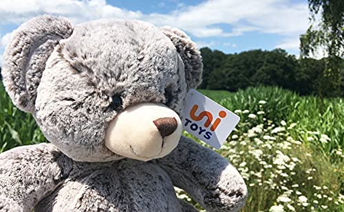 Uni-Toys - Teddy Bear, Super Soft (Dark Brown) - 24 cm (Height) - Plush Bear, Teddy - Plush Toy, Cuddly Toy