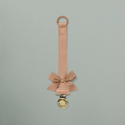 Elodie Details Schnullerkette 2er Pack, aus Stoff und Edelstahl Clip, für Baby Junge und Mädchen, Universal Silikonring, Passend für Alle Schnuller - Powder Pink/Soft Terracotta, Rosa