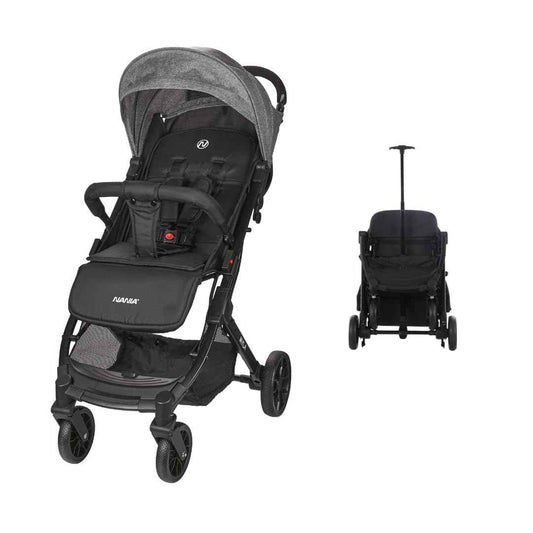 Nania Myla, kompakter Buggy, Kinderwagen 0 bis 4 Jahre (22 kg max), leicht (7,5 kg), Stadtwagen, mit einer Hand in Liegeposition neigbar, großer Aufbewahrungskorb, mit Transporttrolley