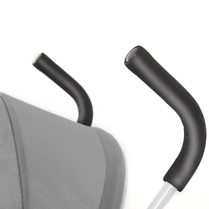 Buggy für Babys, ultraleicht, kompakt, faltbar und neigbar, von Geburt bis 25 kg, mit Trolley-System, Regenschutz inklusive, ausziehbarer Haube, C-schwarz