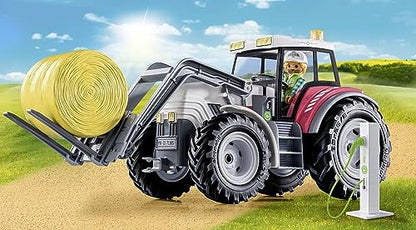 PLAYMOBIL Country 71442 Traktor mit Anhänger und Wassertank, frische Ernte auf dem Bauernhof, spielerisches Lernen über die Umwelt, nachhaltiges Spielzeug für Kinder ab 4 Jahren