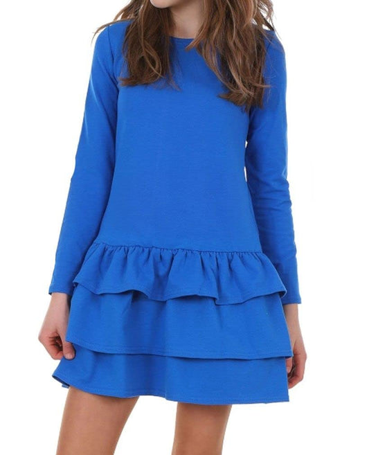 Dykmod Girls Dress Pleated Short Sleeve Long Sleeve Autumn Winter Dresses for Children Festive Winter Dress Flowers Spring Summer Made of Cotton 