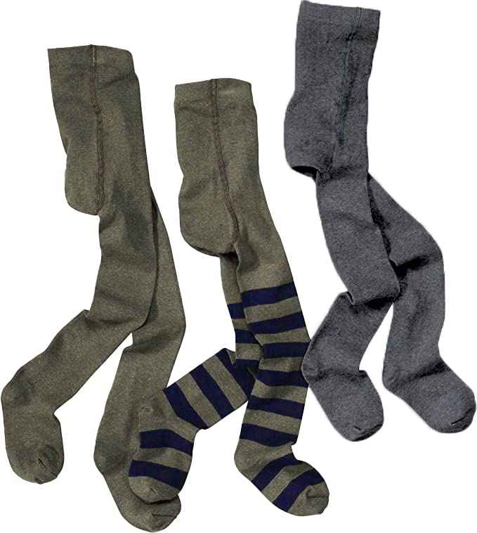 wellyou Children's Tights Girls & Boys - Set of 3 Baby Tights with Pattern - Colourful Cotton Tights Made of Oeko-Tex Certified Materials (Size 62-146)