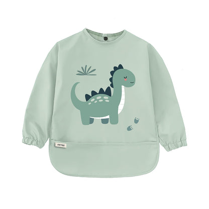 ARTEE Ärmellätzchen beschichtet wasserfest abwischbar Lätzchen mit Ärmeln, Baby, Wasserdichtes Lätzchen, ideal als Geschenk