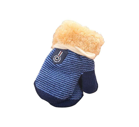 AIDIER Baby Winter Fäustlinge Gestrickte Handschuhe mit Fleece gefüttert Hang Neck Fäustlinge für Baby Jungen Mädchen 6 Monate-3 Jahre