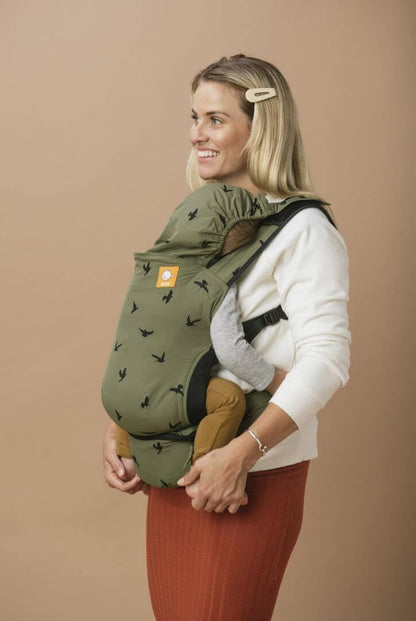 Tula Lite Babytrage und Babytrage-Tasche in Einem, Leicht Kompakt Ergonomisch, Bauchtrage Rückentrage Reise Babytrage, Discover