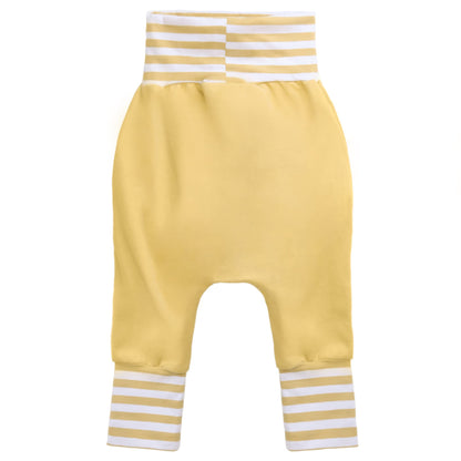 Baby Boys Girls Cotton Grow Trousers Pump Trousers Elastic High Waistband Baby Trousers Casual Jogging Bottoms Soft Comfort Baby Trousers - Bear Pattern Plain Manufacturing Size 73/80/90/100