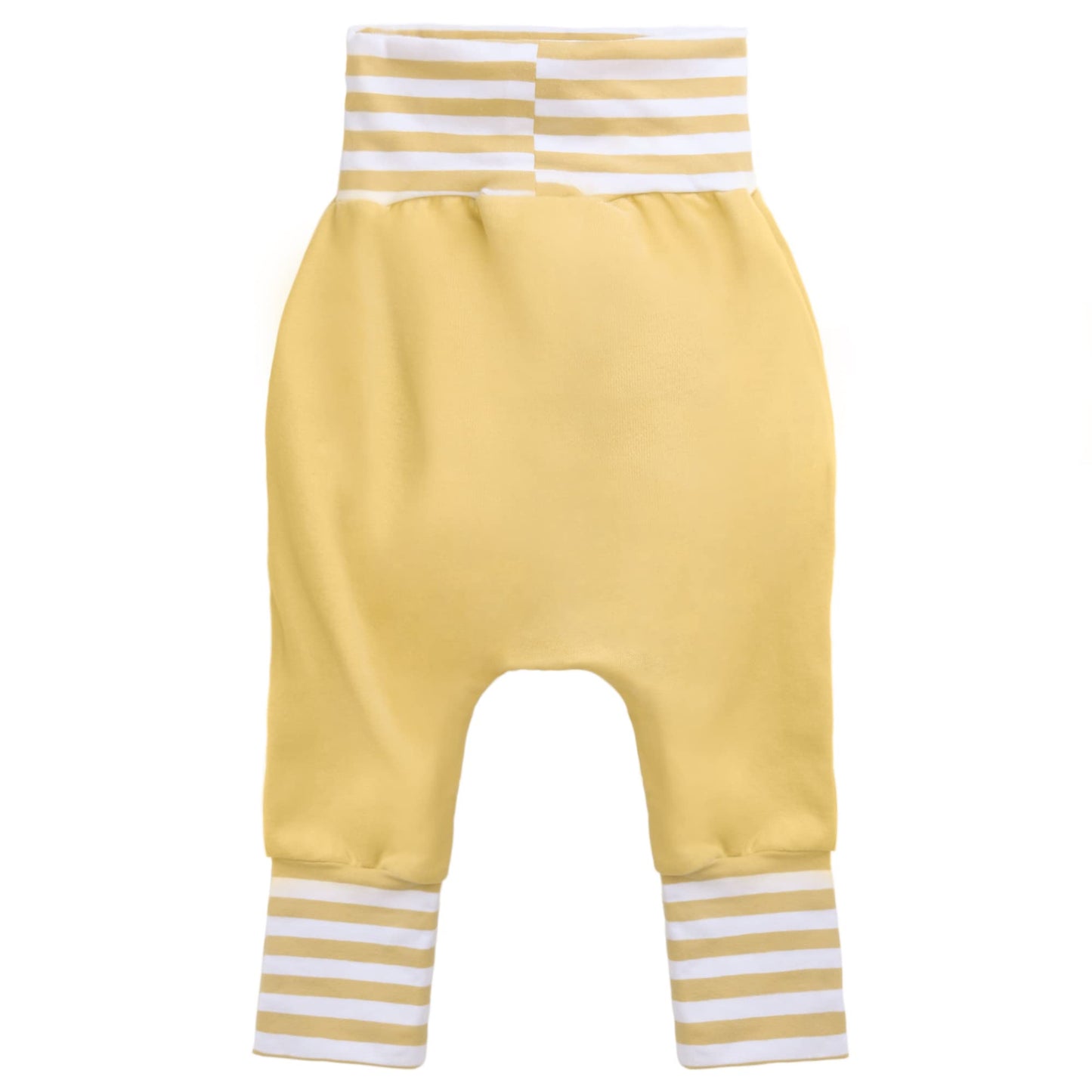 Baby Boys Girls Cotton Grow Trousers Pump Trousers Elastic High Waistband Baby Trousers Casual Jogging Bottoms Soft Comfort Baby Trousers - Bear Pattern Plain Manufacturing Size 73/80/90/100