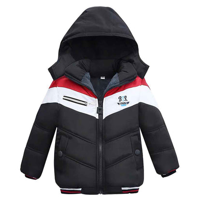 linboo Winter Jacket Boys Children's Parka Jacket Lined Winter Coat with Removable Hood Thick Quilted Jacket Baby Warm Outdoor Jacket