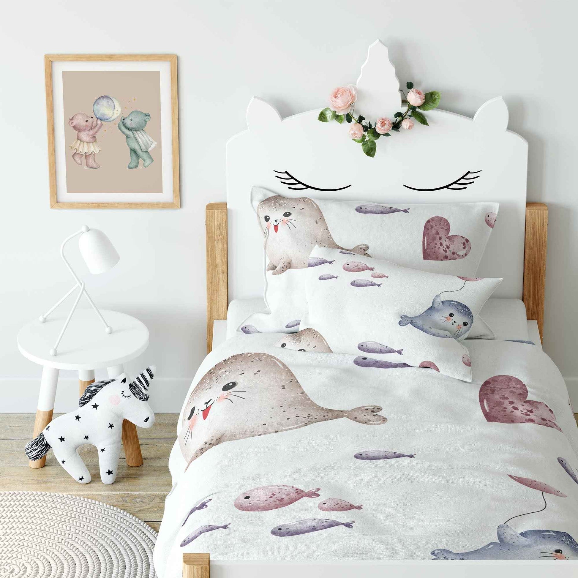 “Seehunde” Premium Kinderbettwäsche
