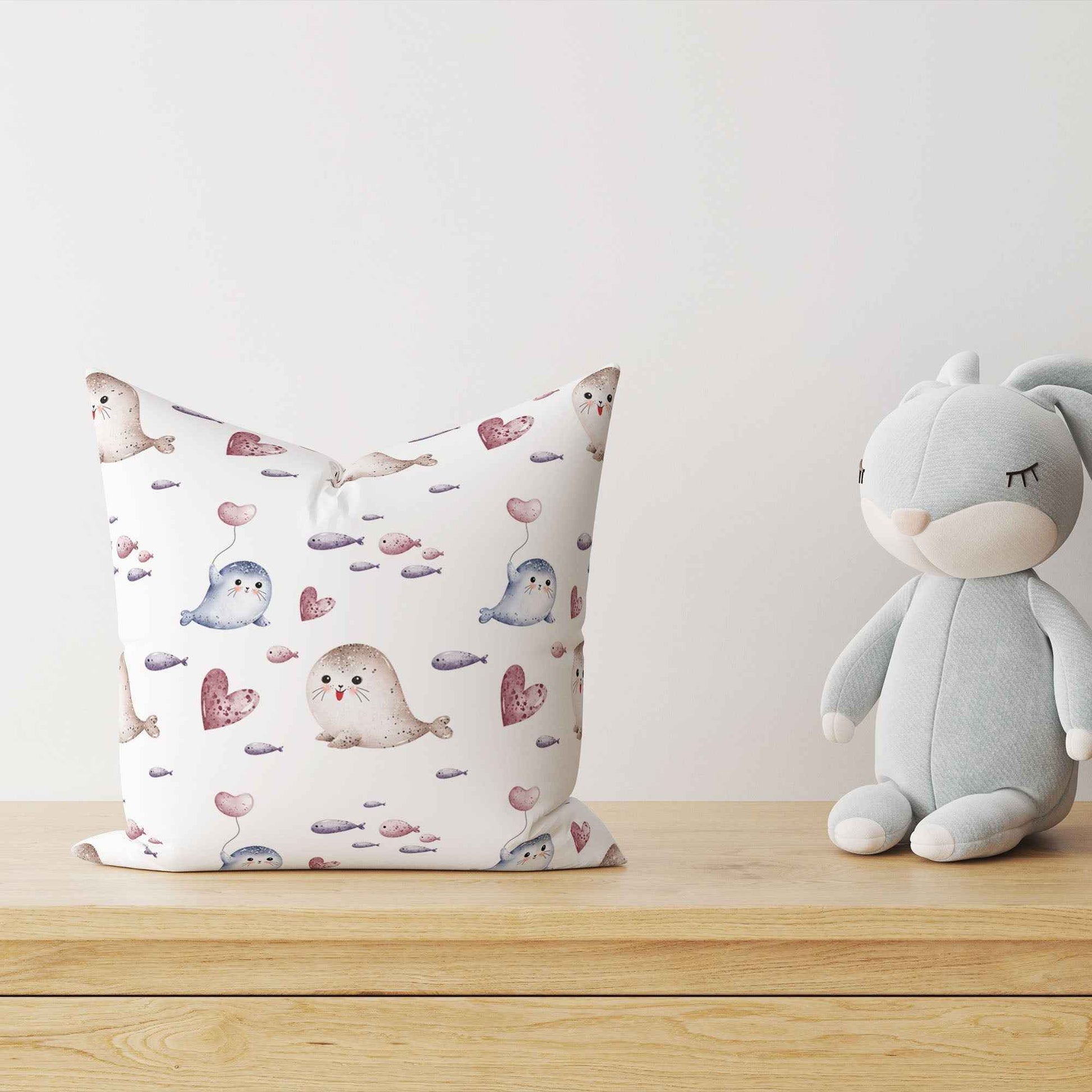 “Seehunde” Premium Kinder Dekokissen