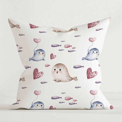 “Seehunde” Premium Kinder Dekokissen