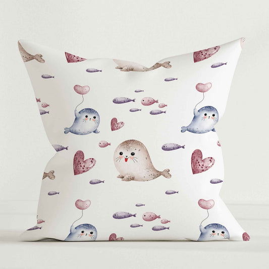 “Seehunde” Premium Kinder Dekokissen