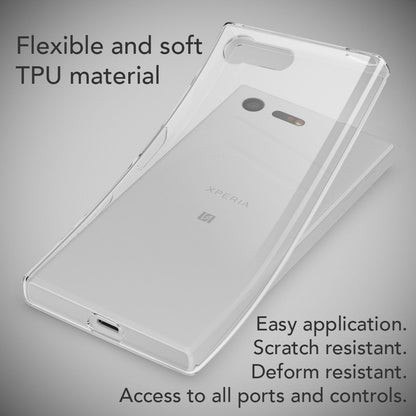 NALIA Transparente Silikonhülle für Sony Xperia X Compact – Anti-Gelb & Rutschfest – GLAZE (Handyhülle Kristallklar, Schlank & Stoßfest) – Marke aus Berlin