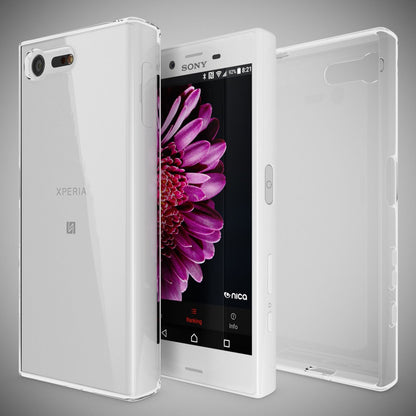 NALIA Transparente Silikonhülle für Sony Xperia X Compact – Anti-Gelb & Rutschfest – GLAZE (Handyhülle Kristallklar, Schlank & Stoßfest) – Marke aus Berlin