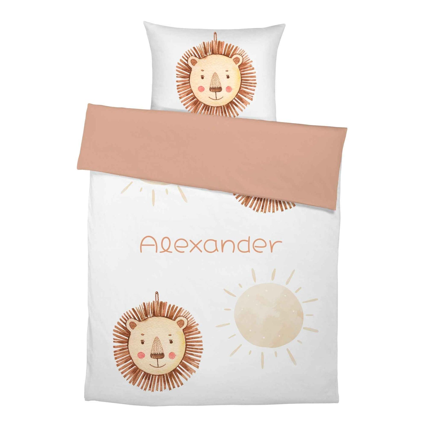 "Löwe" Premium Kinderbettwäsche mit Namen