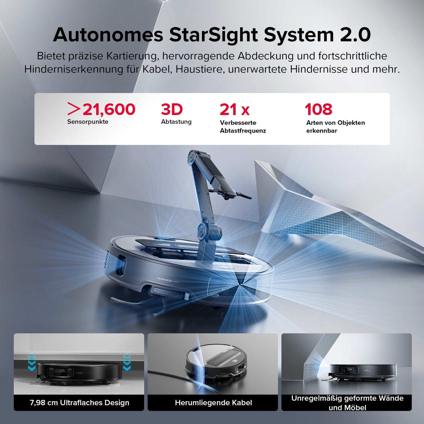 Roborock Saros Z70 Staubsaugerroboter mit mechanischem OmniGrip™ Arm