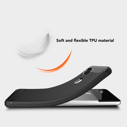 NALIA Silikonhülle für Google Pixel 2 XL – Rutschfest & Matt – VORTEX (Gebürstete Optik & Carbon Design) – Marke aus Berlin