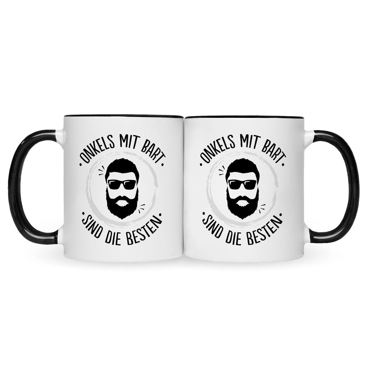 Bedruckte Tasse mit Name - Onkels mit Bart