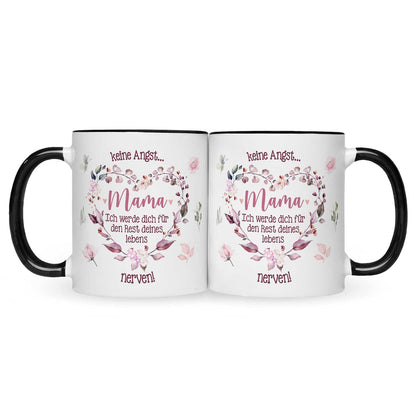 Bedruckte Tasse mit Spruch Keine Angst Mama