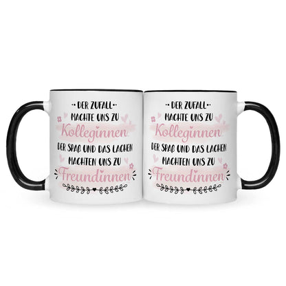 Bedruckte Tasse mit Spruch Der Zufall machte uns zu Kolleginnen