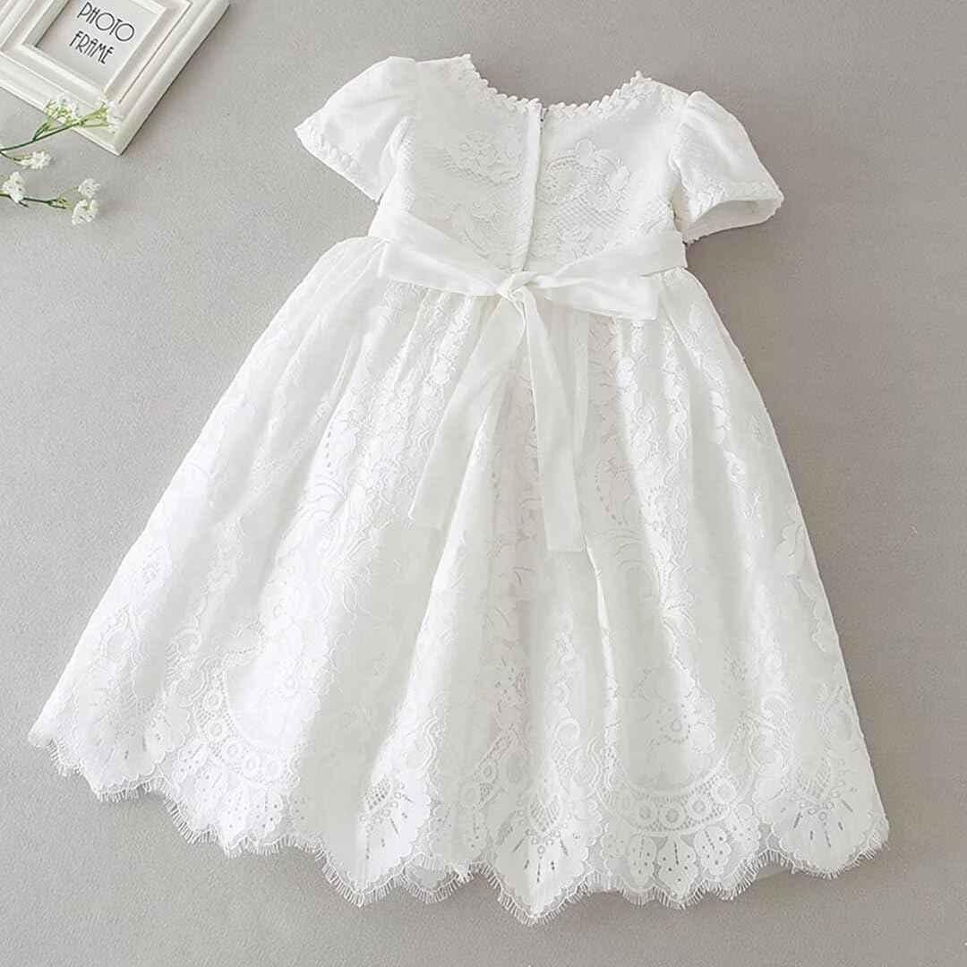 Baby Long Christening Dresses White Christening Dress Special Occasion Dresses for Girls Birthday