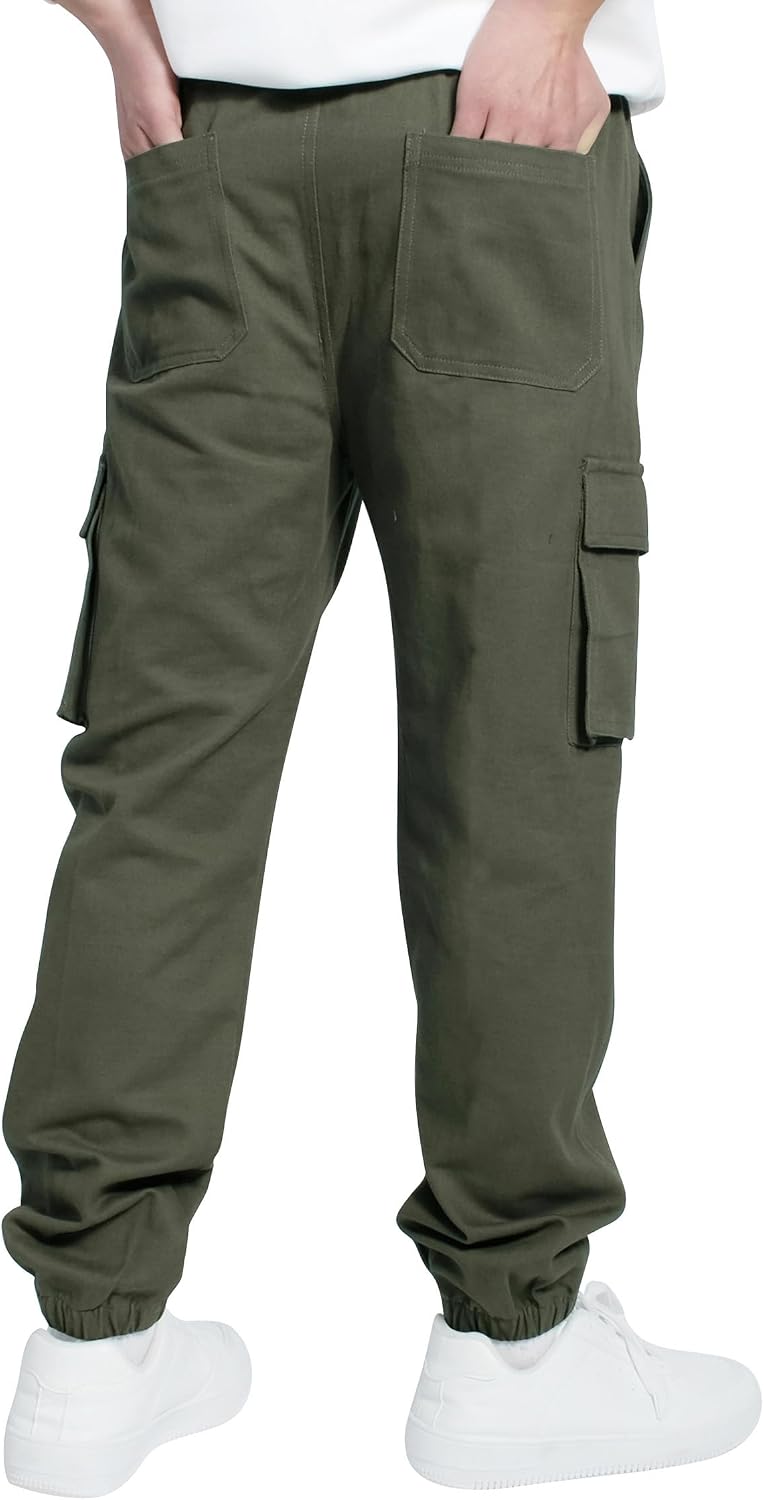 LAUSONS Pants for Boys Cargo Pants Children's Pants Cargo Jogging Pants Leisure Pants with Elastic Band 