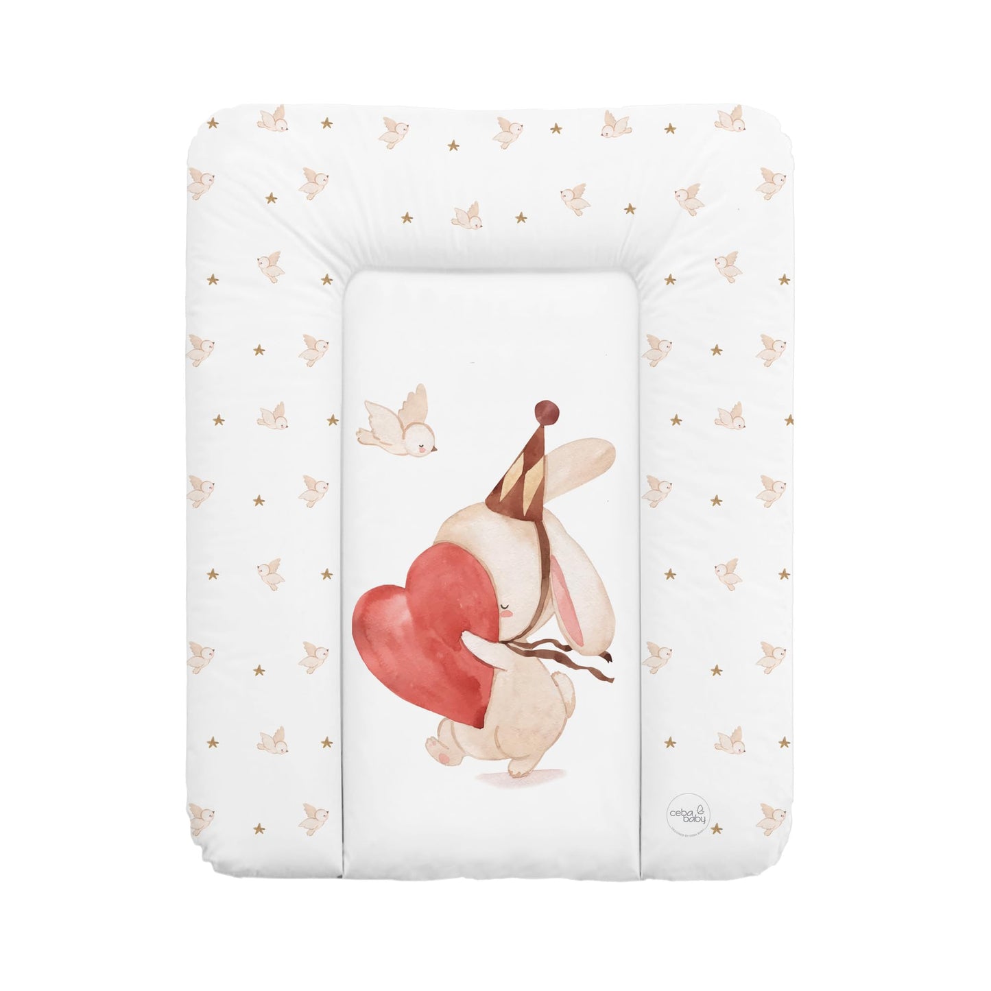 Ceba Baby® weiche Wickelauflage 50x70 cm - Baby Wickelunterlage - Wickeltischauflage für Junge und Mädchen - Wasserdicht, abwaschbar - OEKO-TEX® Standard 100 - Made in EU - Waldfreunde