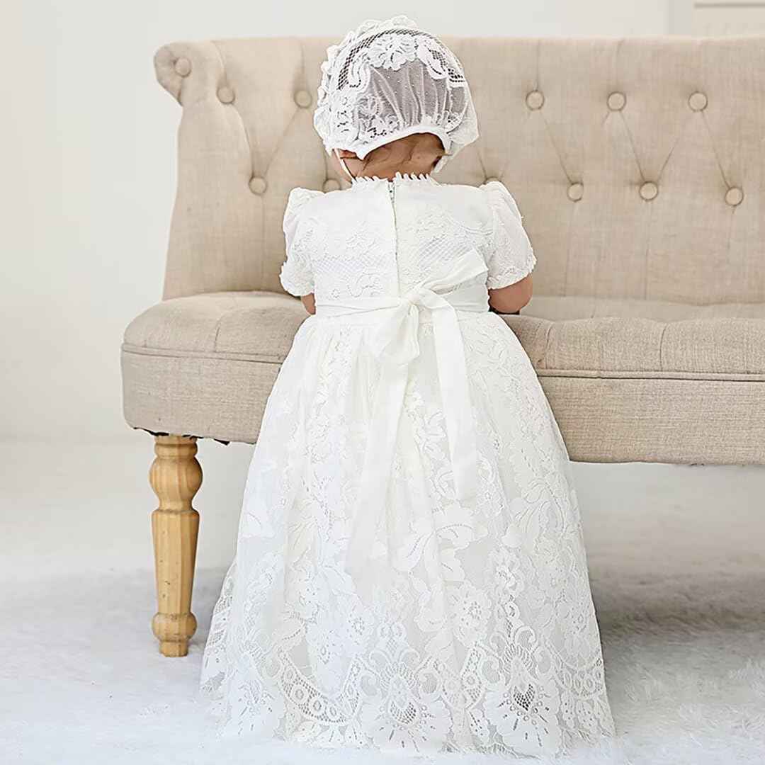 Baby Long Christening Dresses White Christening Dress Special Occasion Dresses for Girls Birthday