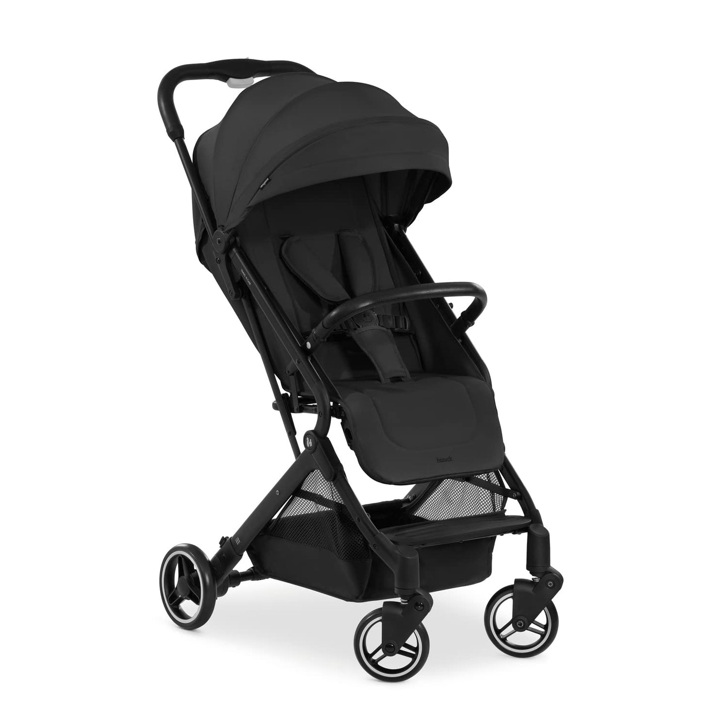 hauck Travel N Care, Dark Olive - Reise Buggy für Kinder ab Geburt bis 22 kg - mit Liegefunktion - Leicht 6,9 kg & Kompakt - Klein Zusammenklappbar - UPF 50+ - EVA Räder - Korb bis 3 kg